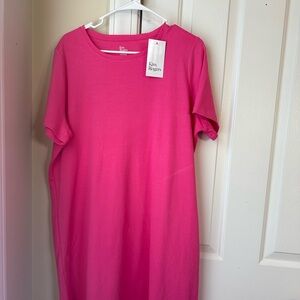 Kim Rogers XL Pink TShirt Dress. NWT